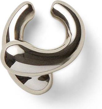 Panconesi Curved Silver Ear Cuff