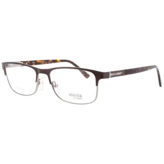 Elasta Unisex Silver Tone Rectangular Eyeglass Frames E-7227