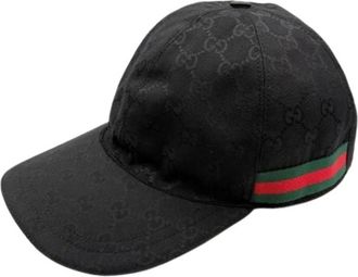 Gucci Pre-owned Accessories, female, Black, Size: ONE SIZE Pre-owned Vintage Cap