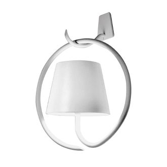 Zafferano Aplique led de aluminio blanco recargable con gancho