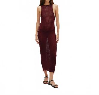 Haight Pia Knit Midi Dress In Marsala