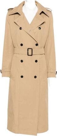 Gucci Trenchcoat - Dames - Trenchcoats - Beige - M - Leer - Jassen