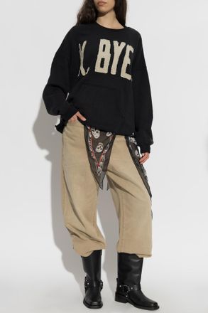 R13 Jeans With vintage Effect, Womens, Beige