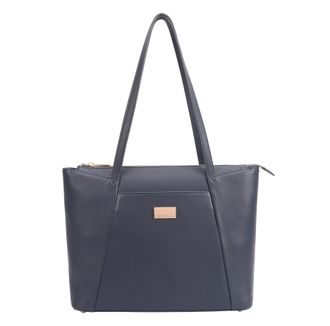 Paul Costelloe Womens Sahara Leather Shoulder Bag - Navy - One Size