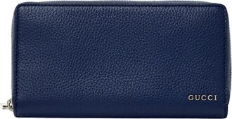 Gucci Blue Leather Long Bill Wallet (Bi-Fold) (Pre-Owned)