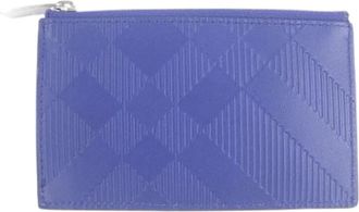 Burberry Pre-owned Kaarthouder - Heren - Vintage Accessoires - Blauw - ONE Size - Leer - Vintage