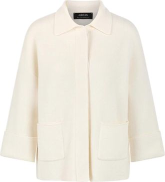 Marc Cain Cardigan - Dames - Vesten - Wit - 2XL - Wol - Truien & Vesten