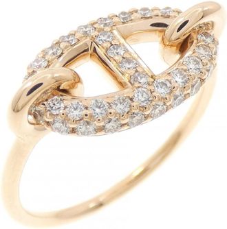 Herm&egrave;s Gold Pink Gold Pink Gold (18K) Band Ring (Pre-Owned)