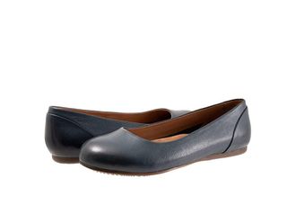 Softwalk Sonoma Womens Shoes Navy Tumbled : 9.5 WW (EE), Leather