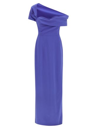 Carolina Herrera Blue Polyester Long Womens Dress