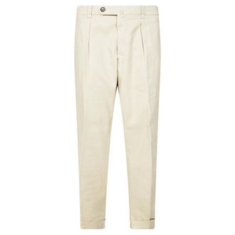 Berwich Broeken, Heren, Beige, S, Katoen, Pantalone Lavato Over Fit