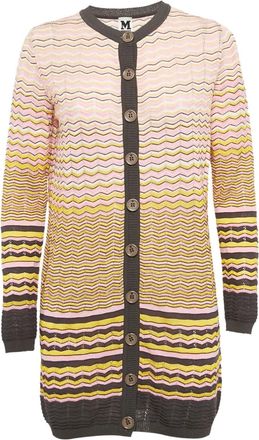 Missoni Gebreid vest met zigzagpatroon - Roze