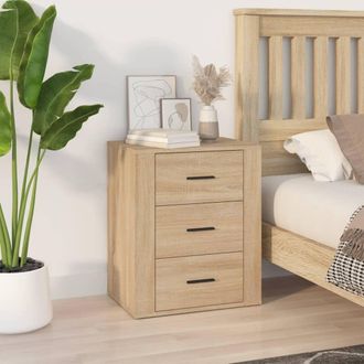 vidaXL Vidaxl - Mesita De Noche Madera Contrachapada Roble Sonoma 50x36x60 Cm