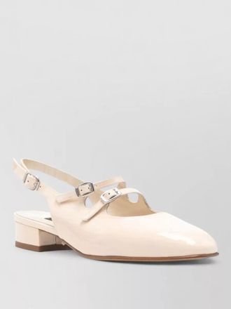 Carel peche slingback pumps block heel patent