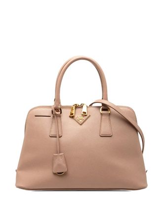 Prada 2000-2025 Medium Saffiano Lux Promenade satchel - Brown