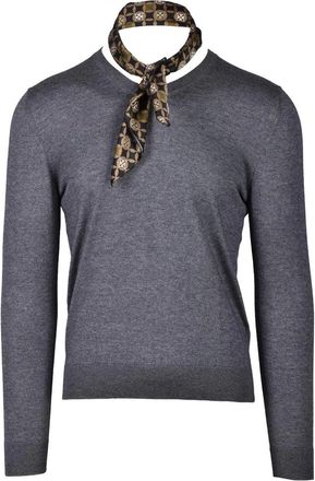 Wild Cashmere Mens Silk and Cashmere Sweater - Grey