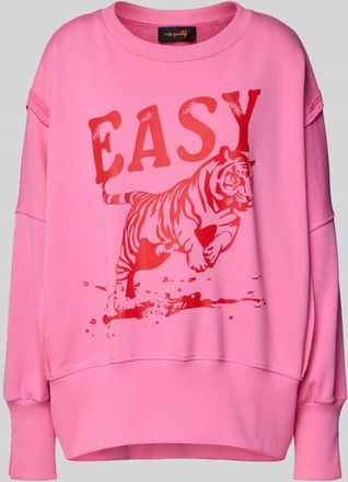 Miss Goodlife Sweatshirt mit Motiv-Print und Rundhalsausschnitt in Hellrosa, Größe XL