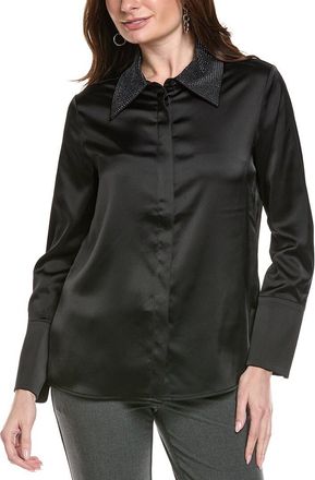 Joseph Ribkoff Rhinestones Collar Top