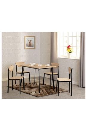 Seconique Riley Large Dining Set in Black