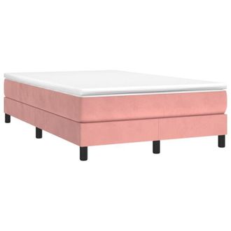 vidaXL Vidaxl - Giroletto a Molle con Materasso Rosa 120x190 cm in Velluto