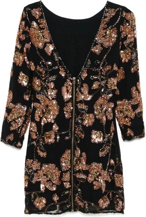 LouLou Abito corto con paillettes - Nero