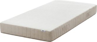 Beliani Colch&oacute;n De Muelles Ensacados Con Asas Relleno De L&aacute;tex Firmeza Media Funda Extra&iacute;ble 7 Zonas 90 X 200 Cm Springy