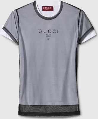Gucci Double Layered Jersey T-shirt With Print, White, Ready-to-wear