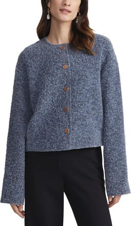 Lafayette 148 New York Collarless Drop Shoulder Wool-Blend Jacket
