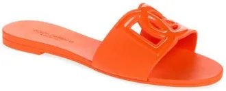 Dolce & Gabbana Bianca Interlock Slide Sandal in 81166 Orange at Nordstrom, Size 37