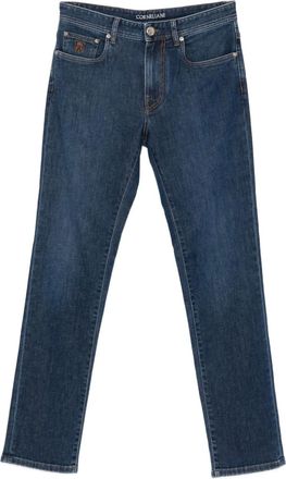 Corneliani Jeans con applicazione logo - Blu