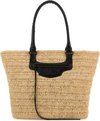 Balenciaga Raffia Medium Le City Shopping Bag
