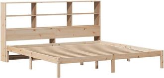 vidaXL Bookcase Bed without Mattress 180x200 cm Super King Solid Wood Pine vidaXL
