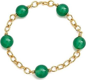 Jewelmak 14K Green Onyx Ring