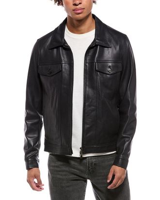 Isaia Leather Jacket