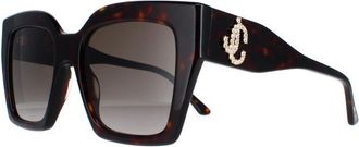 Jimmy Choo London Square Womens Dark Havana Brown Gradient Eleni/G/S - One Size