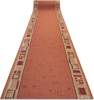 RugsX Rugsx - Alfombra De Pasillo Con Refuerzo De Goma Jena Color Cobre 120cm Orange 120x390 Cm