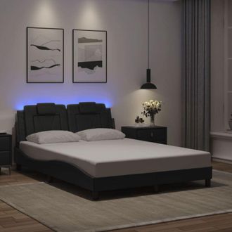 vidaXL Giroletto con Luci led Grigio 140x190 cm in Similpelle - Vidaxl
