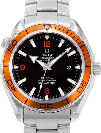 Omega Pre-owned Omega Seamaster Planet Ocean Automatic Chronometer Black Dial Mens Watch 2208.50.00