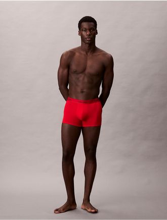 Calvin Klein Mens Icon Cotton Stretch Limited Edition Trunk - Red - S