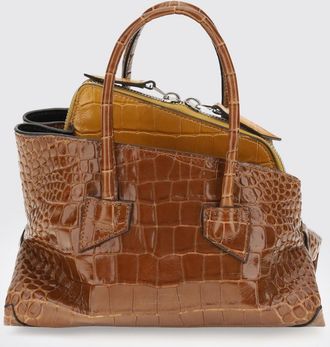 The Attico Mini borsa La Passeggiata in pelle di vitello effetto cocco