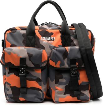 Dsquared2 camouflage-print zip-up bag - men - Nylon - OS - Black