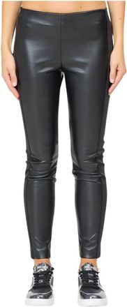 Ermanno Scervino High-waisted Faux Leather Leggings - Dames - Leggings - Zwart - 2XS - Polyester - Broeken