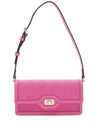 Gucci Pink Gg Canvas Luce Mini Shoulder Bag (Authentic Pre-Loved)