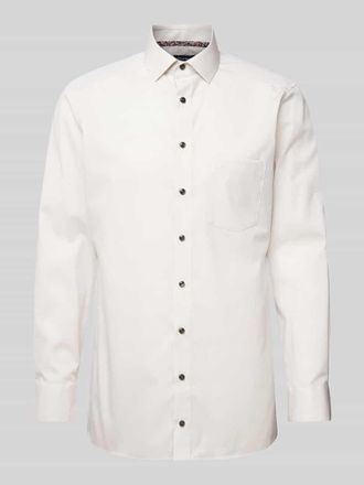 Olymp Regular Fit Business-Hemd mit Knopfleiste in Sand, Gr&ouml;&szlig;e 45