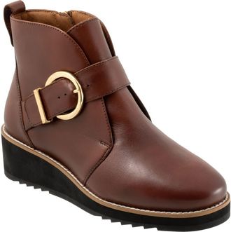 Trotters Wendi Platform Wedge Bootie in Cognac at Nordstrom, Size 10.5