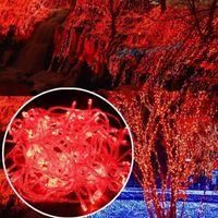 OEM Guirnalda De Luces Exteriores De 100 M Con 1000 Led - Roja - Resistente A La Intemperie Para Condiciones Invernales - 8 Modos De Iluminaci&oacute;n