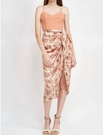 En Saison Skye Wrap Dress In Pink