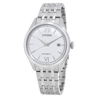 Citizen Mechanical Automatic White Dial Mens Watch NJ0240-55A