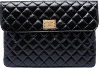 Chanel Pre-owned Leather chanel-bags - Dames - Vintage Clutch - Zwart - ONE Size - Vintage