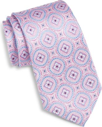 Nordstrom Medallion Silk Tie in Pink at Nordstrom